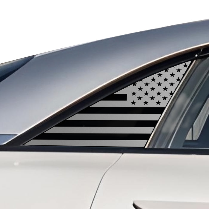 Fits Lucid Air 2023 - 2025 Quarter Window American Flag Vinyl Decal Stickers - Bogar Tech Designs