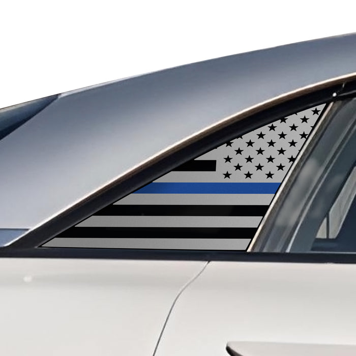 Fits Lucid Air 2023 - 2025 Quarter Window American Flag Vinyl Decal Stickers - Bogar Tech Designs