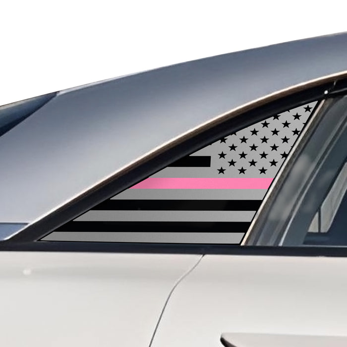 Fits Lucid Air 2023 - 2025 Quarter Window American Flag Vinyl Decal Stickers - Bogar Tech Designs