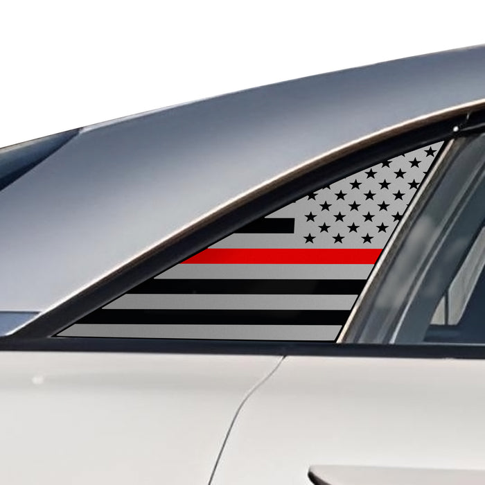 Fits Lucid Air 2023 - 2025 Quarter Window American Flag Vinyl Decal Stickers - Bogar Tech Designs