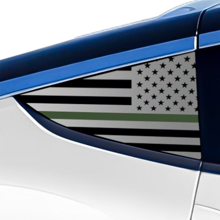 Quarter Window American Flag Vinyl Decal Stickers Fits Nissan Z 2023 - 2025 - Bogar Tech Designs