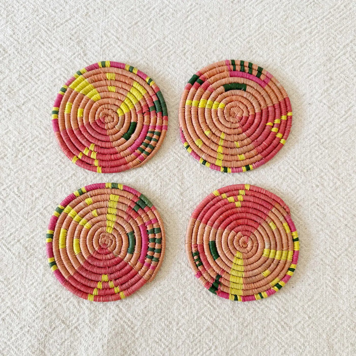 Amsha Woven Coasters Set- Assorted Styles