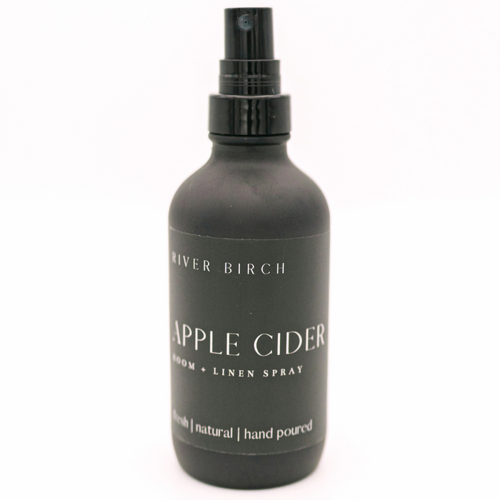 Apple Cider - 4 oz Black Glass Room + Linen Spray