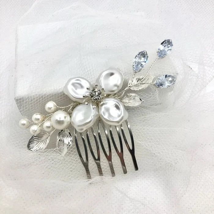 Wedding Hair Accessories - Pearl and Crystal Bridal Hair Comb