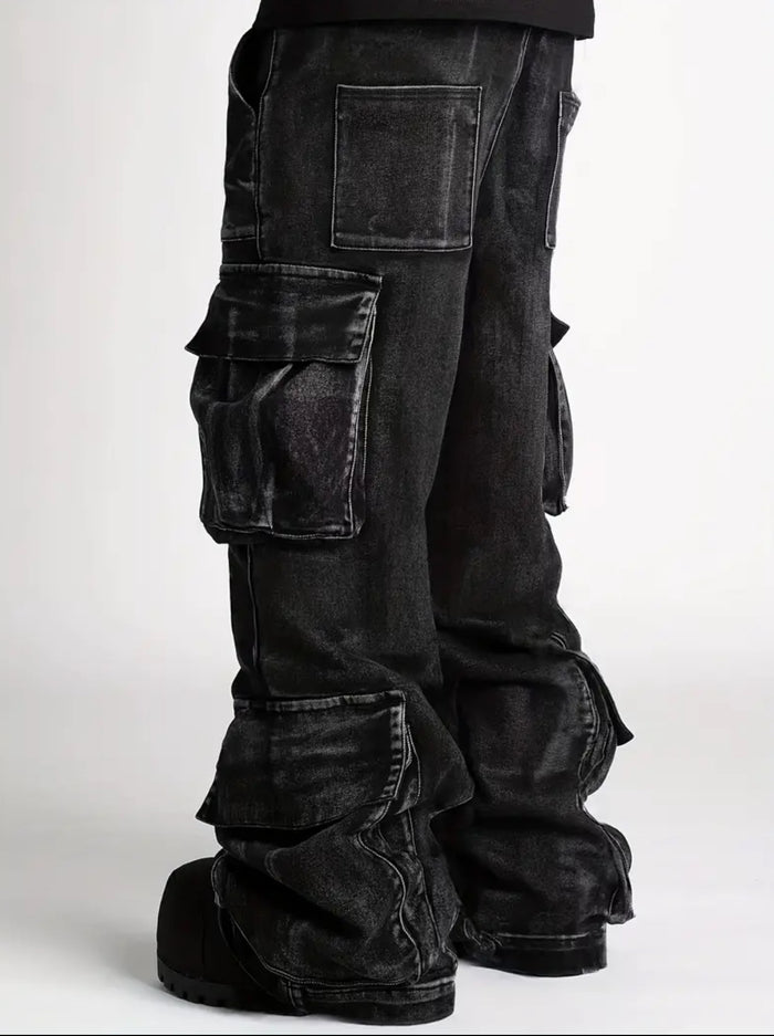 AT Wide Leg Faded Black Cargo