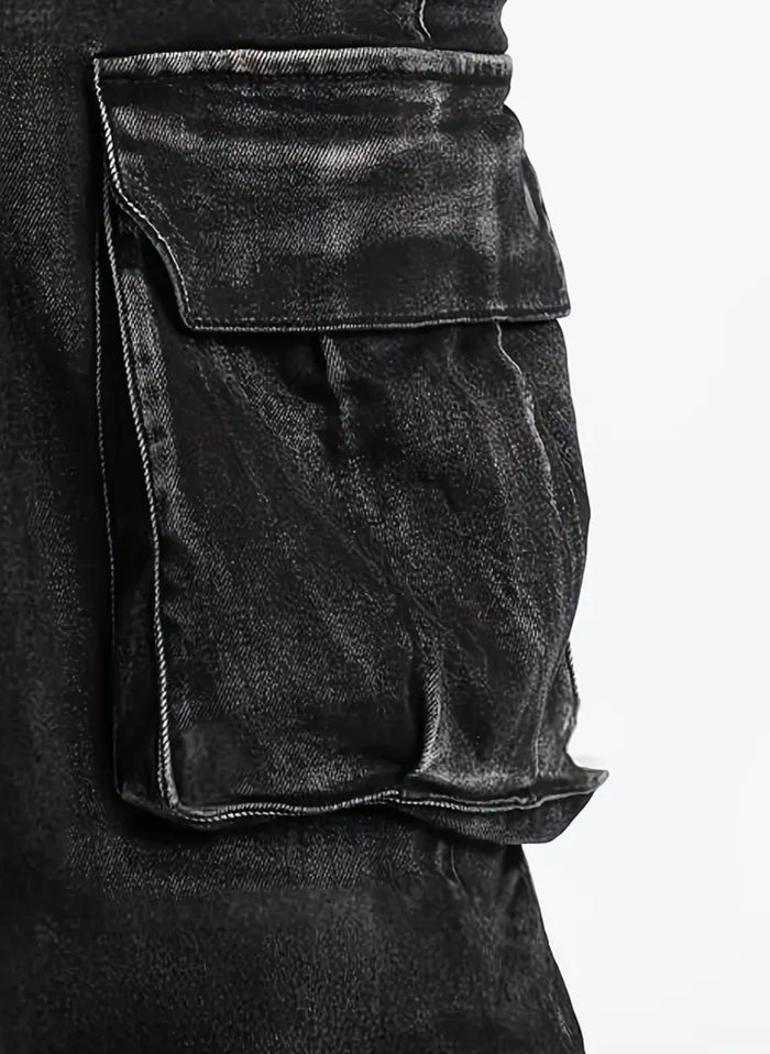 AT Wide Leg Faded Black Cargo