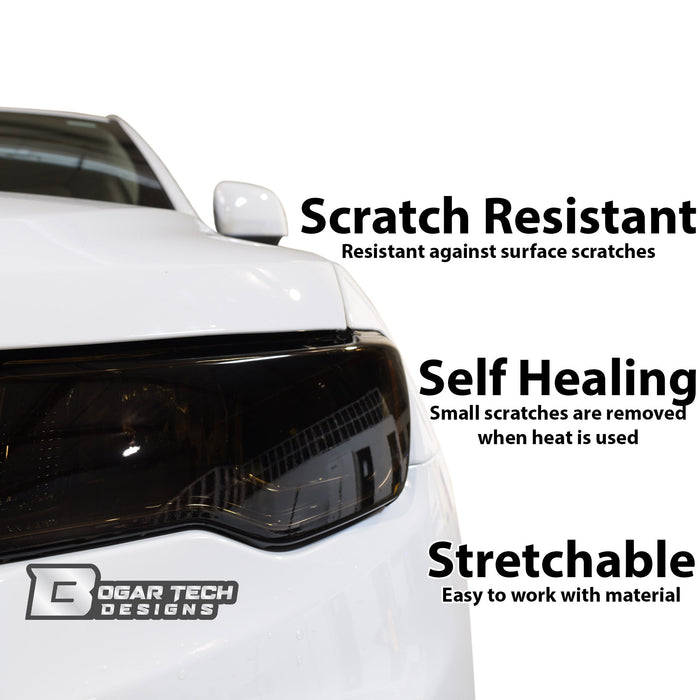 Full Headlight Taillight Precut Smoked PPF Tint Kit Film Overlay Fits Audi A6 S6 2019 - 2025 - Bogar Tech Designs