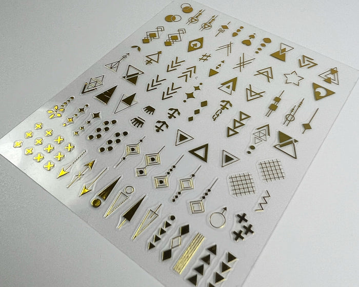 Aztec Gold Nail Art Decals