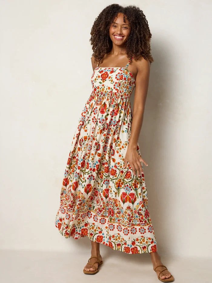 Bailey Maxi Dress - Madrid Tiles Cream-view 4