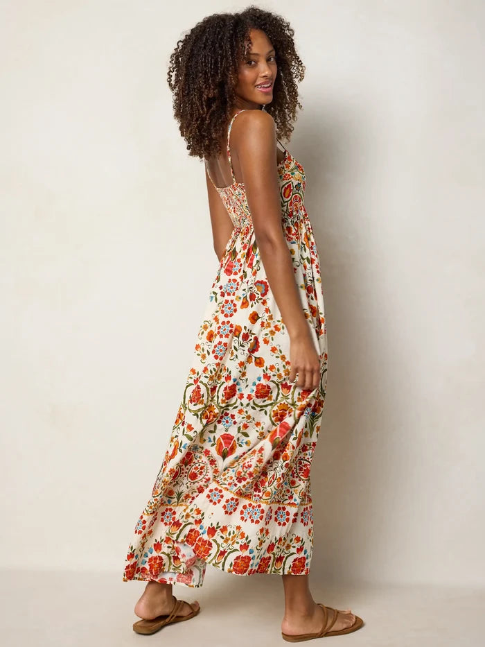 Bailey Maxi Dress - Madrid Tiles Cream-view 5