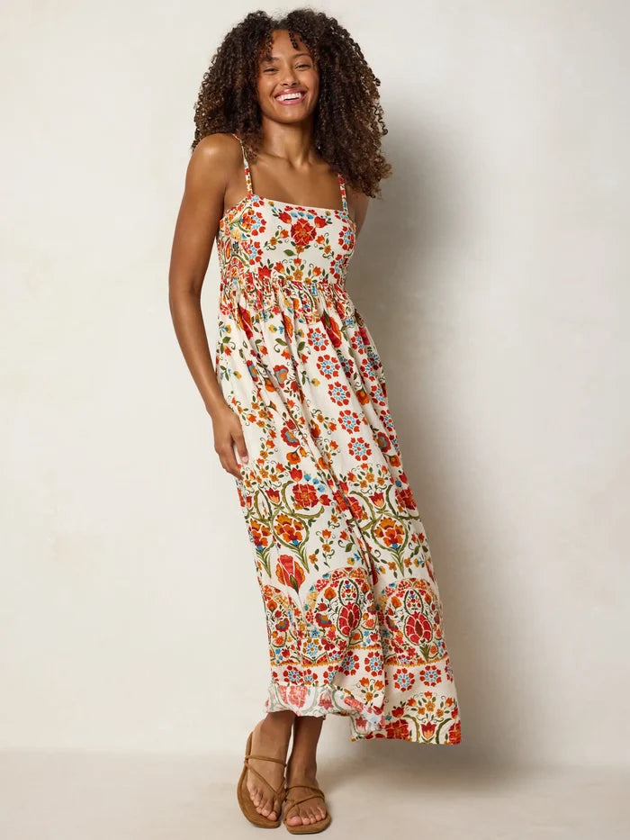 Bailey Maxi Dress - Madrid Tiles Cream-view 6