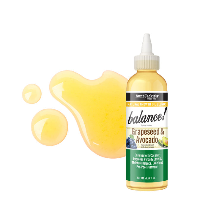 Grapeseed & Avocado Natural Growth Oil For Curls