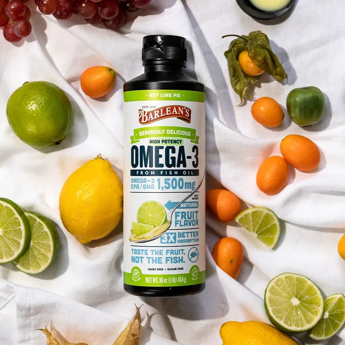 Barlean's Omega 3 High Potency Fish Oil Key Lime Pie Liquid 2