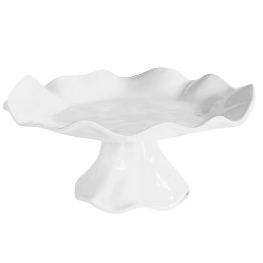 Beatriz Ball VIDA Vienna White Melamine Pedestal Cake Plate