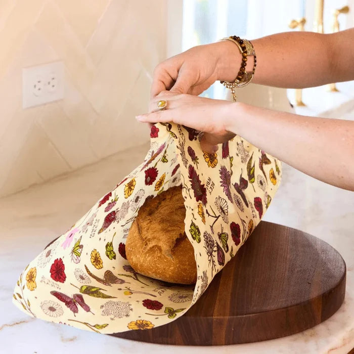 Reusable Bread Wrap - Beeswax or Vegan, Organic, Plastic Free