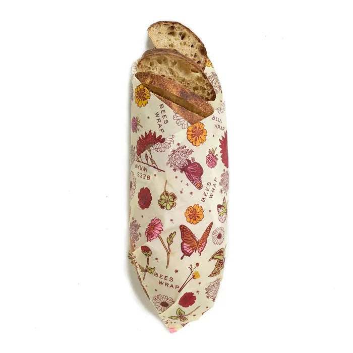 Reusable Bread Wrap - Beeswax or Vegan, Organic, Plastic Free