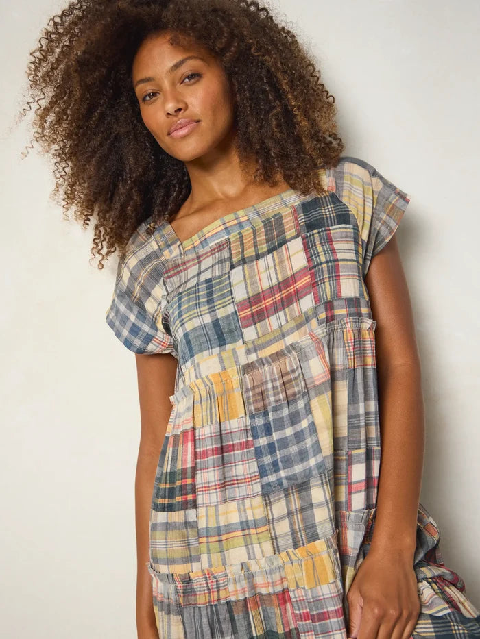 Berkley Maxi Dress - Greenfield Patches Multi-view 4