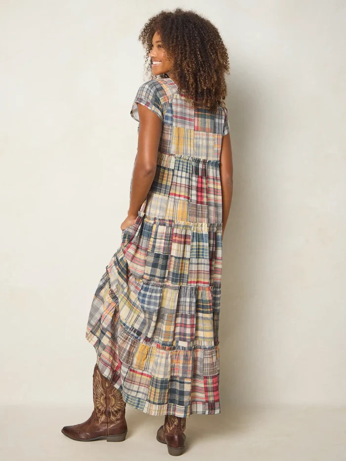 Berkley Maxi Dress - Greenfield Patches Multi-view 7