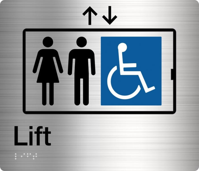 BEST BUY Accessible Lift Sign Braille