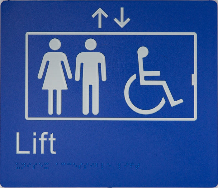 BEST BUY Accessible Lift Sign Braille