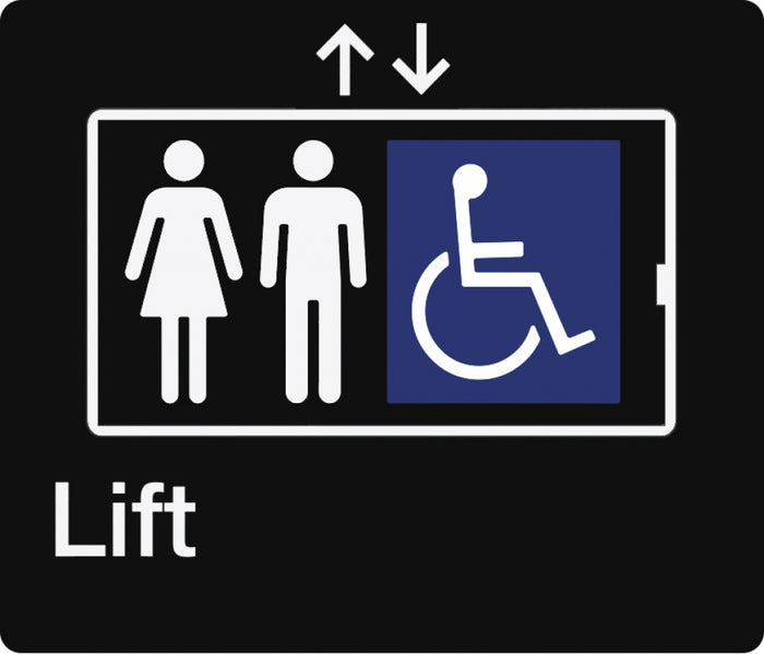 BEST BUY Accessible Lift Sign Braille