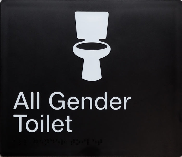 BEST BUY AGT All Gender Toilet Sign Braille