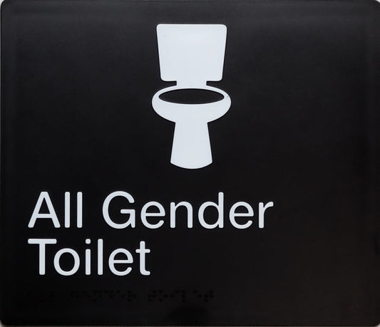 BEST BUY AGT All Gender Toilet Sign Braille
