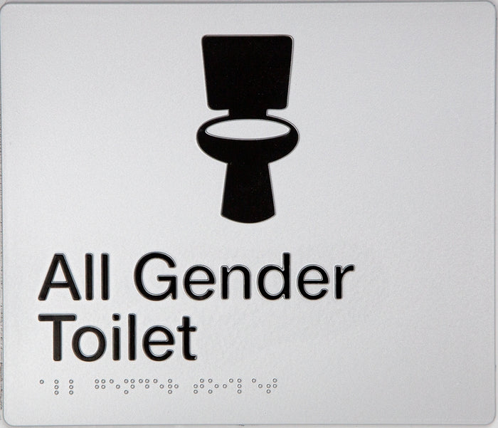 BEST BUY AGT All Gender Toilet Sign Braille