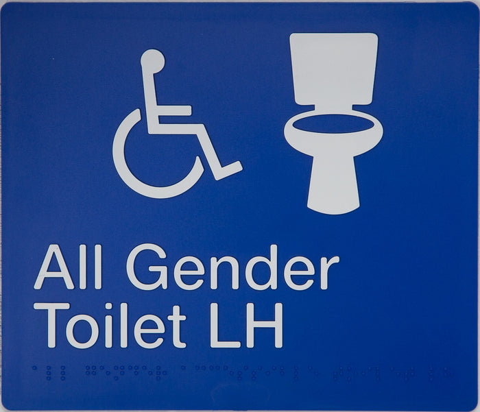 BEST BUY All Gender Accessible Toilet LH Sign Braille