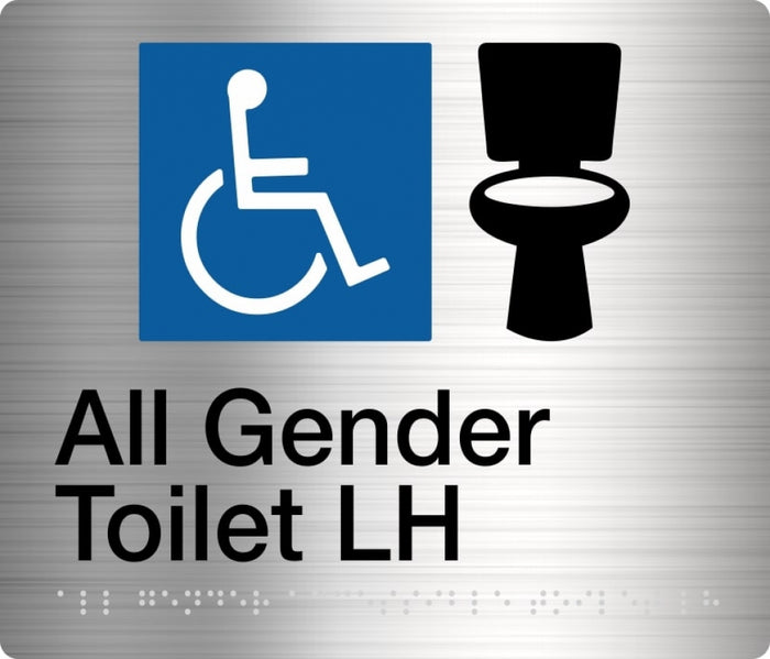 BEST BUY All Gender Accessible Toilet LH Sign Braille