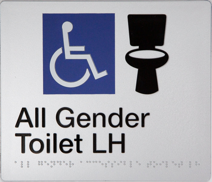 BEST BUY All Gender Accessible Toilet LH Sign Braille