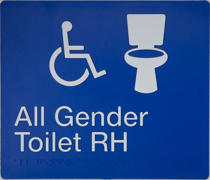 BEST BUY All Gender Accessible Toilet RH Sign Braille