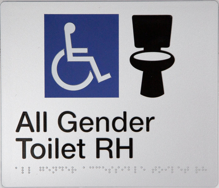 BEST BUY All Gender Accessible Toilet RH Sign Braille