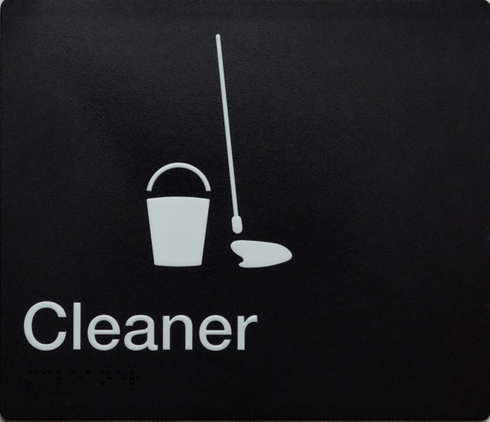 BEST BUY Cleaners Room Sign Braille