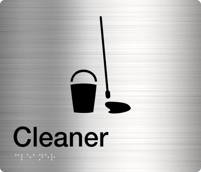 BEST BUY Cleaners Room Sign Braille