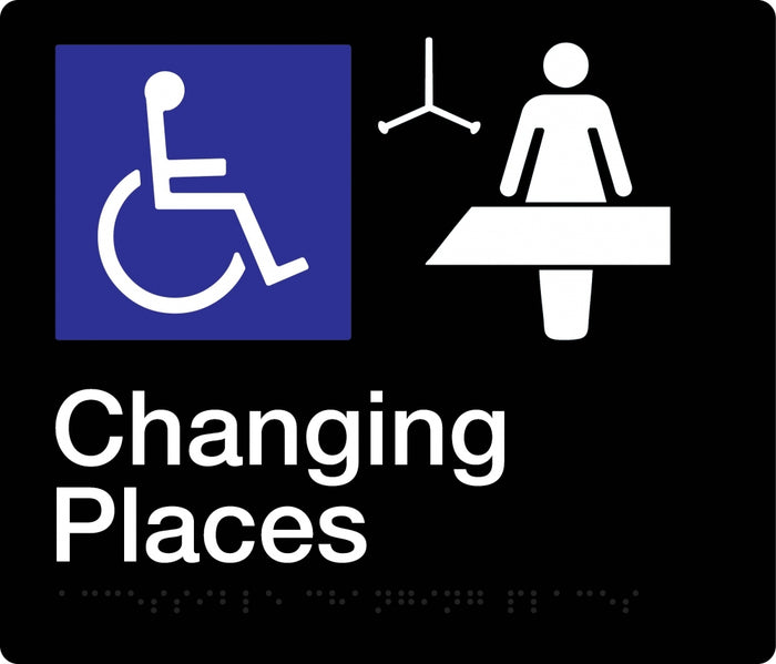 BEST BUY CP Changing Places Sign Braille