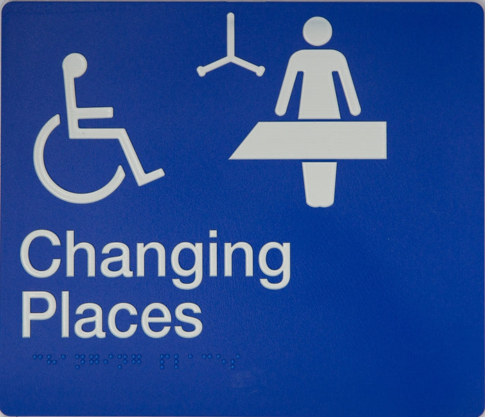 BEST BUY CP Changing Places Sign Braille