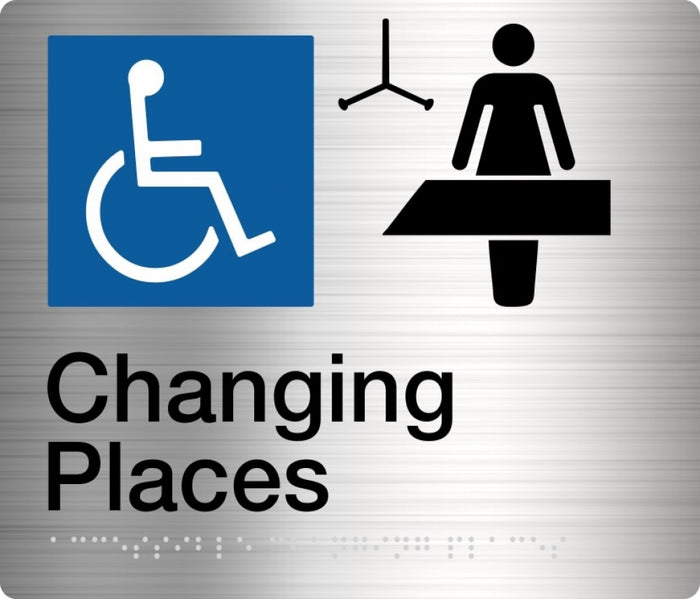 BEST BUY CP Changing Places Sign Braille