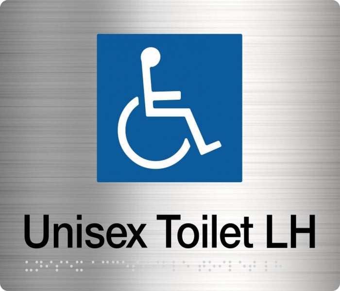 BEST BUY DTLH Accessible Toilet Left Hand Sign Braille