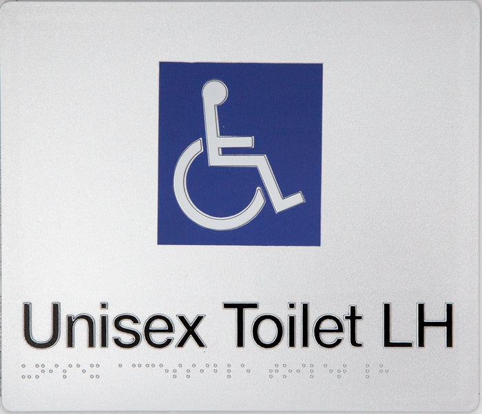 BEST BUY DTLH Accessible Toilet Left Hand Sign Braille