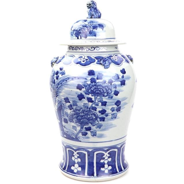 Bird and Floral Jar by The Enchanted Home