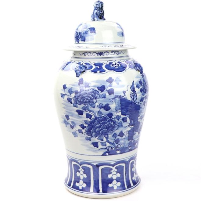 Bird and Floral Jar by The Enchanted Home