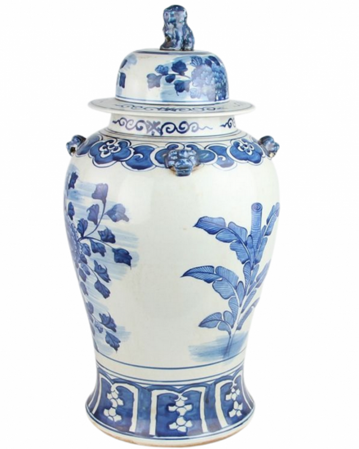Bird and Floral Jar by The Enchanted Home