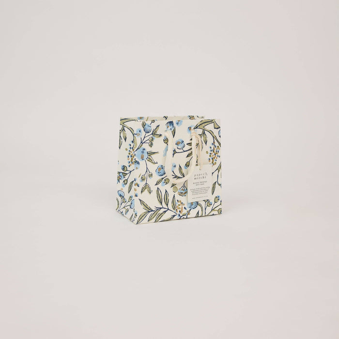 Block Printed Gift Bags (Small) - Blue Stone Refresh - Magnolia Lane co. Home + Garden + Gift