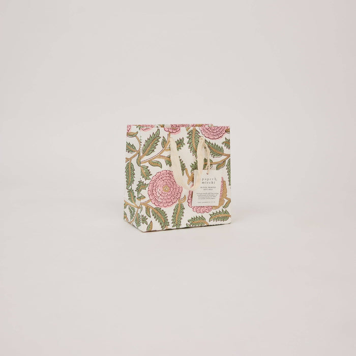 Block Printed Gift Bags (Small) - Blush Refresh - Magnolia Lane co. Home + Garden + Gift