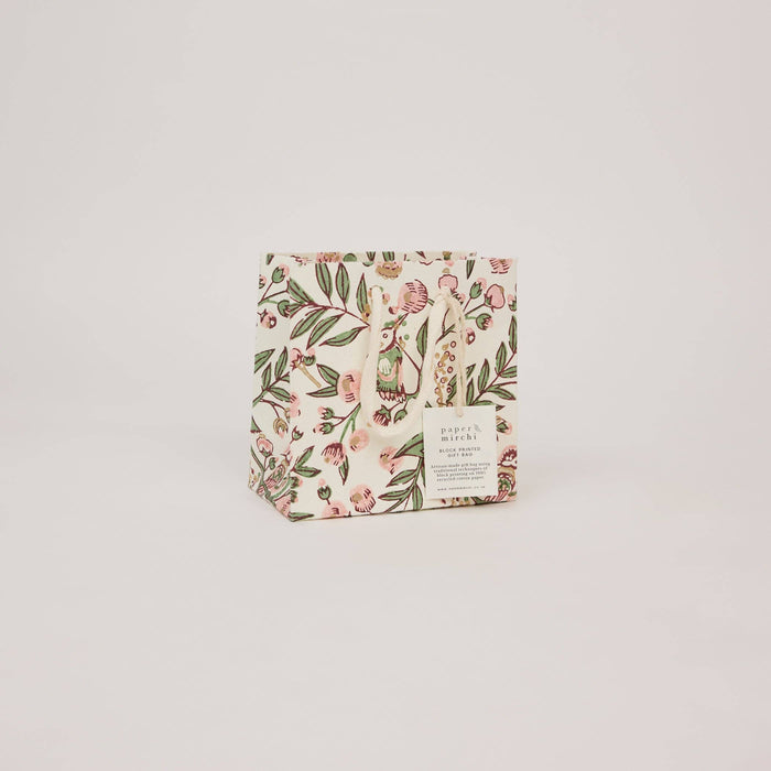 Block Printed Gift Bags (Small) - Blush Refresh - Magnolia Lane co. Home + Garden + Gift