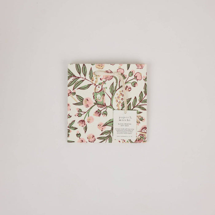 Block Printed Gift Bags (Small) - Blush Refresh - Magnolia Lane co. Home + Garden + Gift