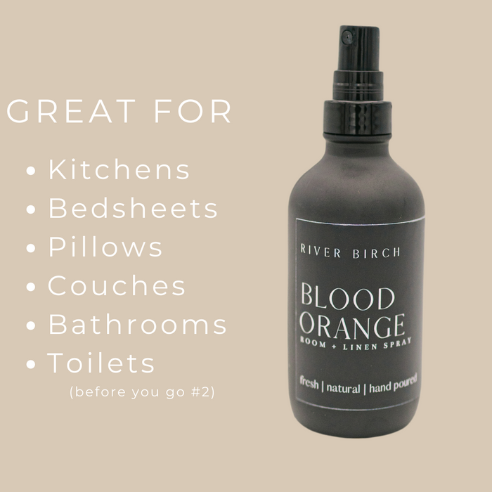 Blood Orange - 4 oz Black Glass Room + Linen Spray