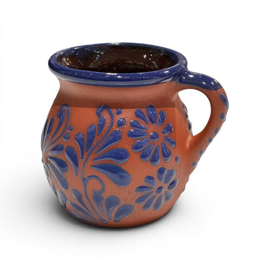 Blue on Barro Engobe Mug