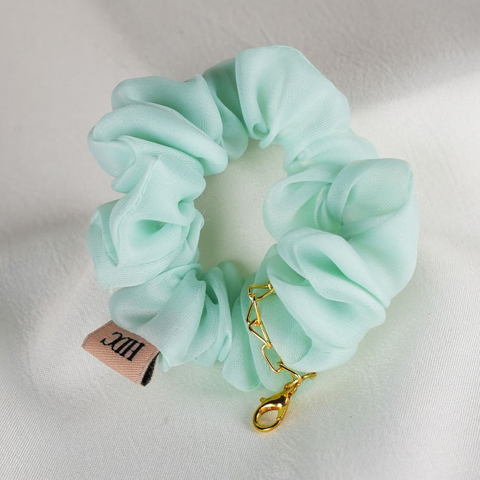 Blue Organza Scrunchie - 1 Charm